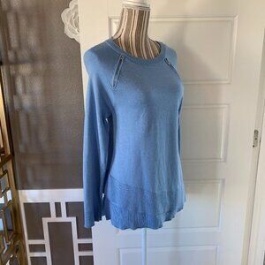Neiman Marcus Double Hem Pullover Sweater